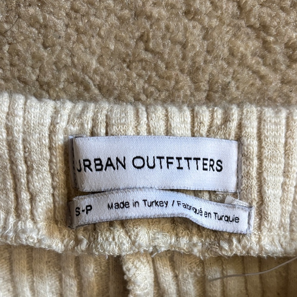 Urban Outfitters Cream Flare Ribbed Knit Lounge Pants - Picture 2 of 4